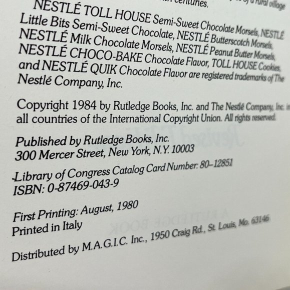 Toll House Heritage Cookbook 1980 Revised Edition First Printing Paperback - Picture 5 of 10